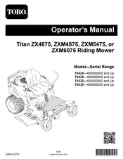 Toro Titan ZXM5475 Operator's Manual