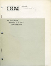 IBM 5225 Operator's Manual