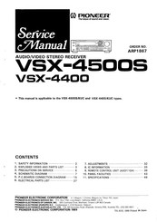 Pioneer VSX-4500S/KUC Service Manual