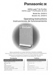 Panasonic HEPA Logic EH3015 Operating Instructions Manual