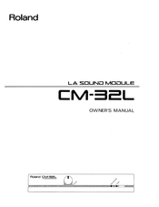 Roland CM-32L Owner's Manual