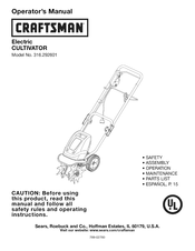 Craftsman 316.292601 Operator's Manual