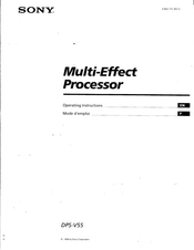 Sony DPS-V55 Operating Instructions Manual
