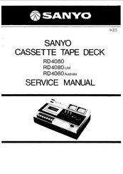 Sanyo RD 4080 Service Manual
