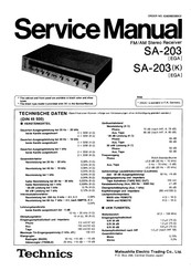 Technics SA-203 Service Manual