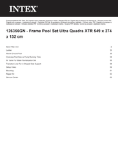Intex Krystal Clear SX1500 Owner's Manual