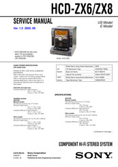 Sony FST-ZX8 Service Manual