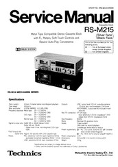 Technics RS-M215 Service Manual