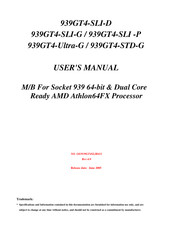 JETWAY 939GT4-Ultra-G User Manual