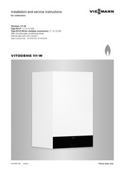 Viessmann Vitodens 111-W Installation And Service Instructions Manual