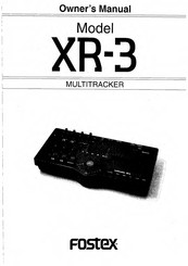 Fostex XR-3 Owner's Manual