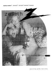 Zenith B27A30Z Operating Manual