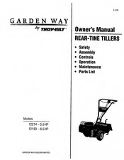 Troy-Bilt GARDEN WAY 12193-6.5 HP Owner's Manual
