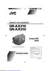JVC GR-AX210U Instructions Manual