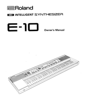 Roland E-10 Owner's Manual