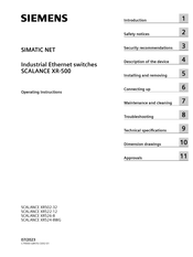 Siemens SCALANCE XR524-8WG Operating Instructions Manual