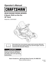 Craftsman C459-60401 Operator's Manual