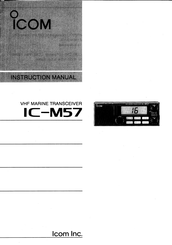 Icom IC-M57 Instruction Manual
