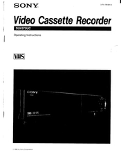 Sony SLV-575UC Operating Instructions Manual