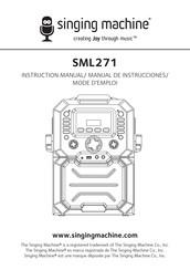 The Singing Machine SML271 Instruction Manual