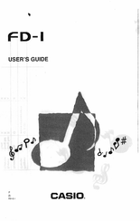 Casio FD-1 User Manual