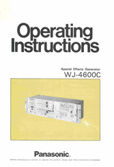 Panasonic WJ-4600C Operating Instructions Manual