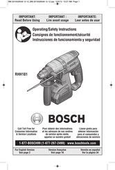 Bosch RHH181 Operating/Safety Instructions Manual