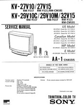 Sony Trinitron KV-27V15 Service Manual