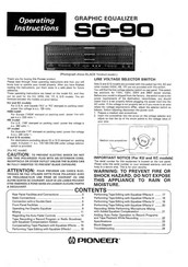 Pioneer SG-90 Operating Instructions Manual