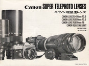 Canon FL800mm F8 Instructions Manual