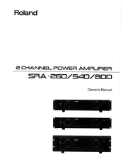 Roland SRA-60 Owner's Manual