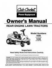 Cub Cadet 1238 Owner's Manual