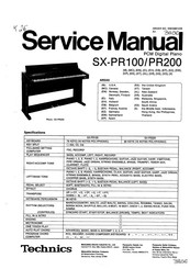 Technics SX-PR200 Service Manual