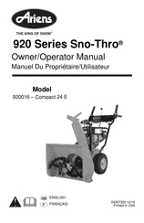 Ariens Sno-Thro Compact 24 E Owner's/Operator's Manual