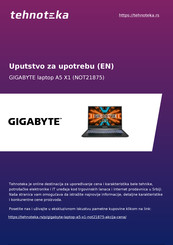 Gigabyte NOT21875 Quick Start Manual