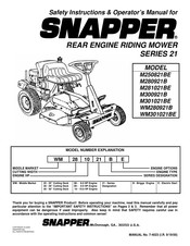 Snapper 21 Series Operator's Manual