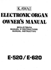 Kawai E-520 Owner's Manual