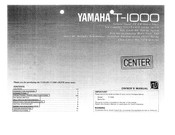 Yamaha T-1000 Owner's Manual