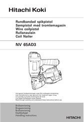 Hitachi Koki NV 65AD3 Handling Instructions Manual