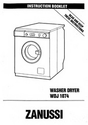 Zanussi WDJ 1074 Instruction Booklet