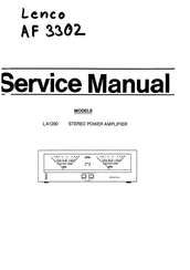 LENCO LA1200 Service Manual
