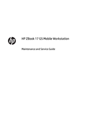 HP ZBook 17 G5 Maintenance And Service Manual