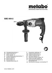 Metabo SBE 800-2 Original Instructions Manual