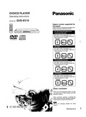 Panasonic DVD-XV10 Operating Instructions Manual