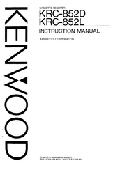 Kenwood KRC-852D Instruction Manual