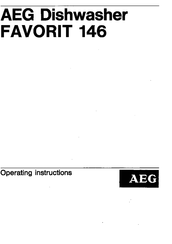 AEG FAVORIT 146 Operating Instructions Manual