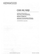 Kenwood CAX-HL10QI Instruction Manual