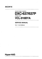 Sony DXC-637 Service Manual