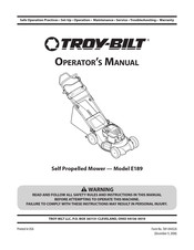 Troy-Bilt E189 Operator's Manual