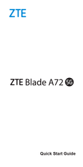 Zte Blade A72 5G Quick Start Manual